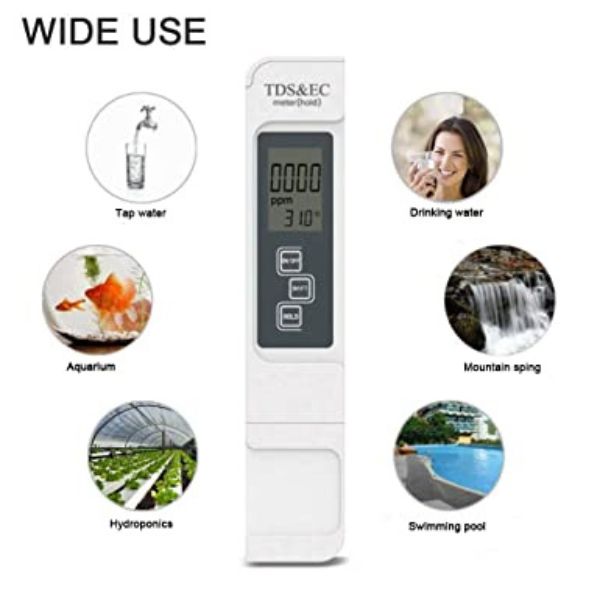Digitalni TDS 3 u 1- merač temperature, kvaliteta vode i EC