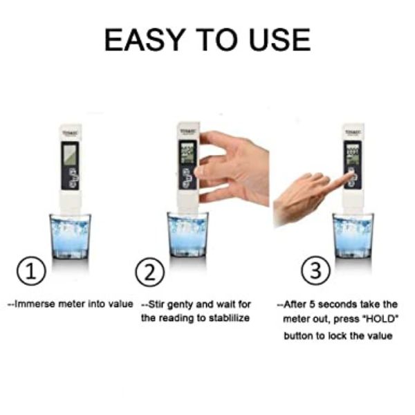 Digitalni TDS 3 u 1- merač temperature, kvaliteta vode i EC