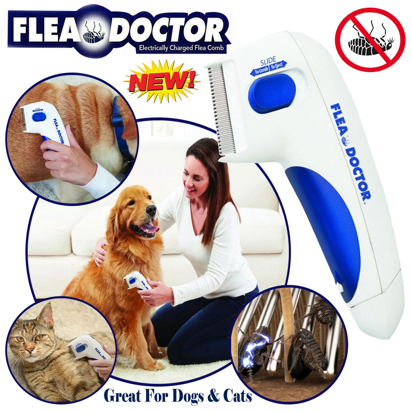Flea Doctor - Električni češalj protiv buva za ljubimce