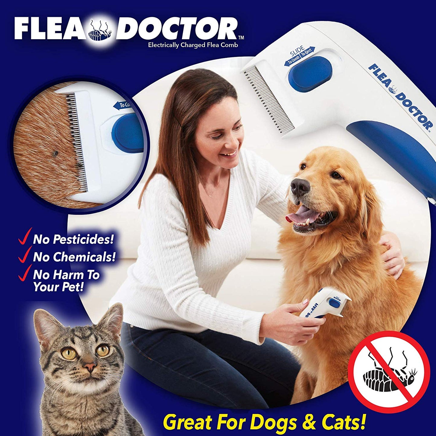 Flea Doctor - Električni češalj protiv buva za ljubimce