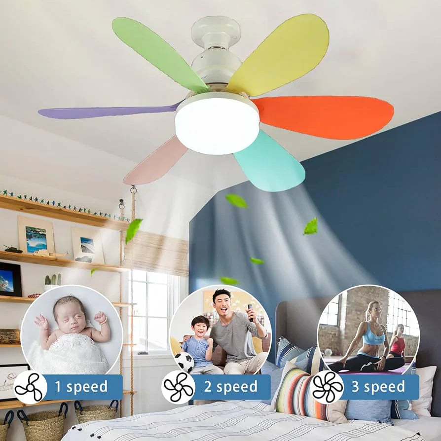 Dečiji ventilator, luster sa LED svetlom
