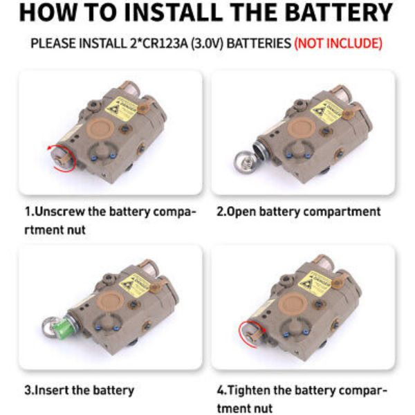 Integrisani crveni laserski IR pokazivač - Taktički airsoft svetlosni uređaj