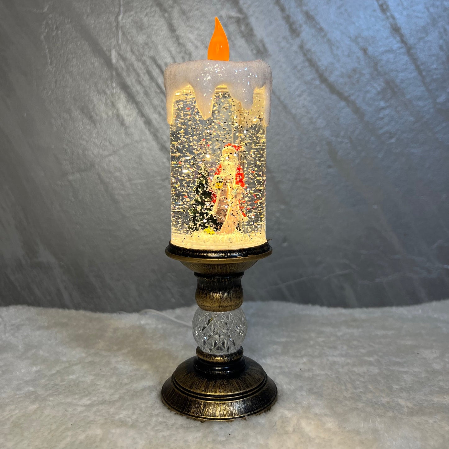 Interaktivna novogodišnja sveća deda mraz, mala, 22 cm