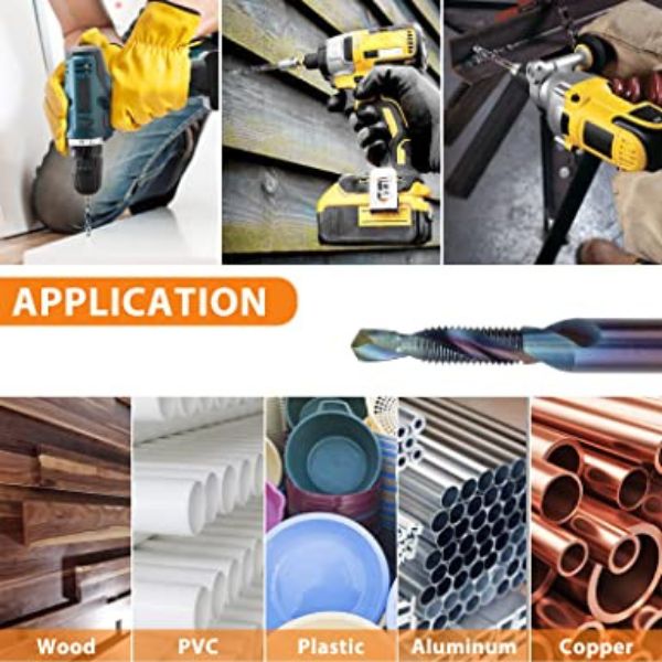 Kombinovane burgije za rezanje navoja HSS - 6kom