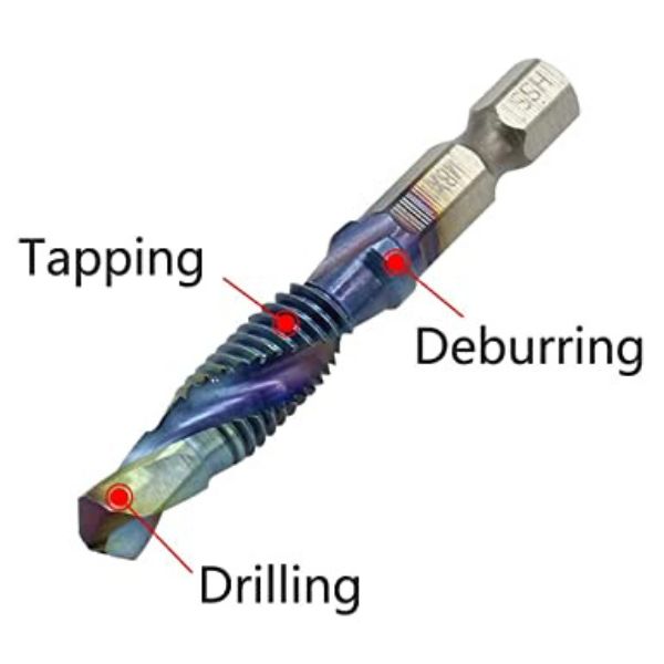 Kombinovane burgije za rezanje navoja HSS - 6kom