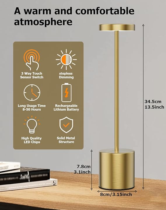 Led stona lampa na touch, Bežična LED lampa