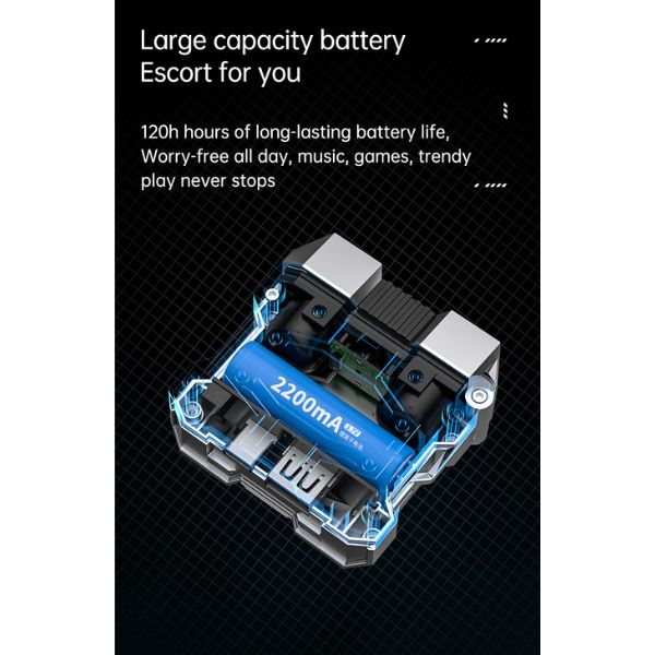 M45 TVS bežične Bluetooth 5.3 slušalice LED RGB