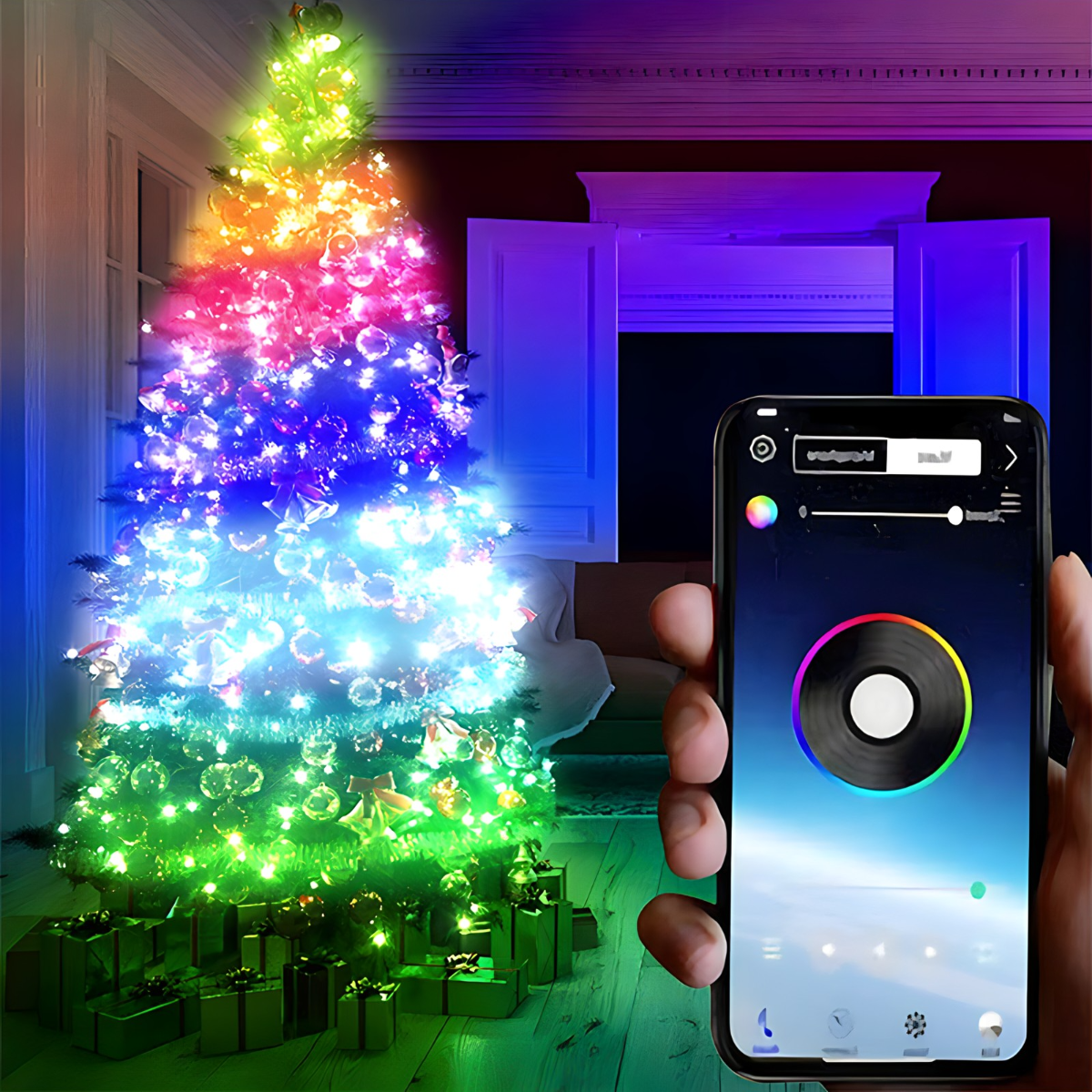 Pametne LED Bluetooth Sijalice za jelku - 10m