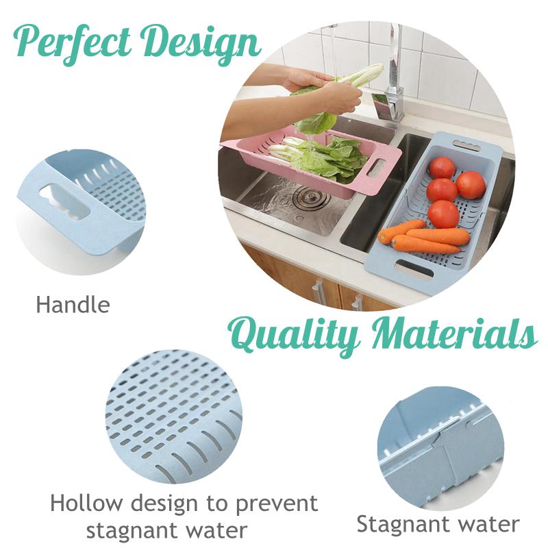 Podesiva korpa za pranje voća i povrća iznad sudopera