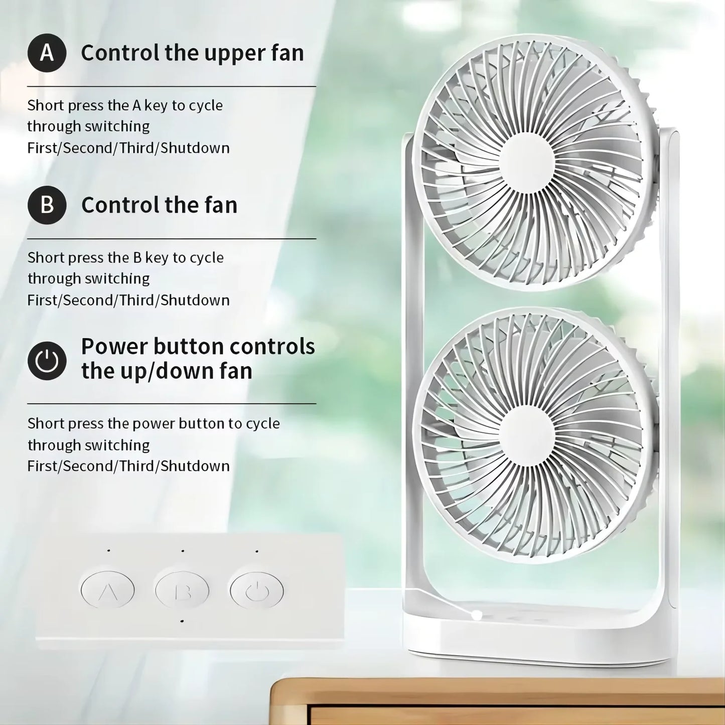 Ventilator sa dvostrukim hlađenjem, mini rashladni uređaj