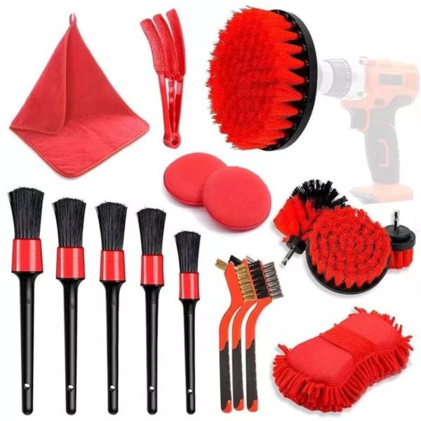 Set četkica za čišćenje automobila - 17 delova