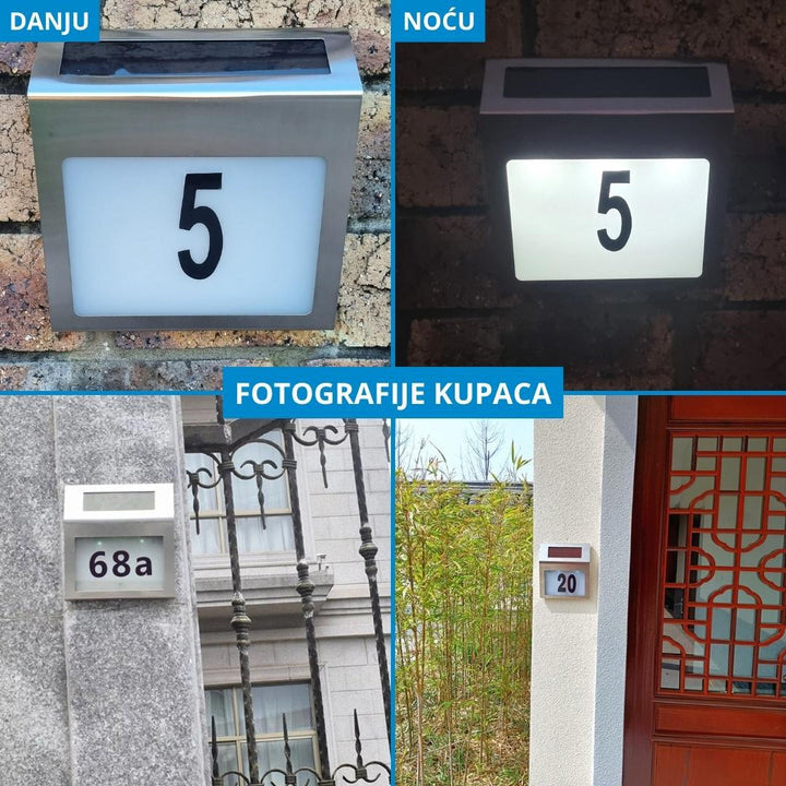 Svetleći solarni kućni broj
