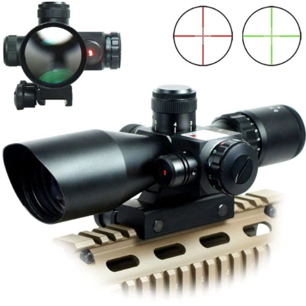 Taktički nišan za pušku sa crvenim laserskim osvetljenjem