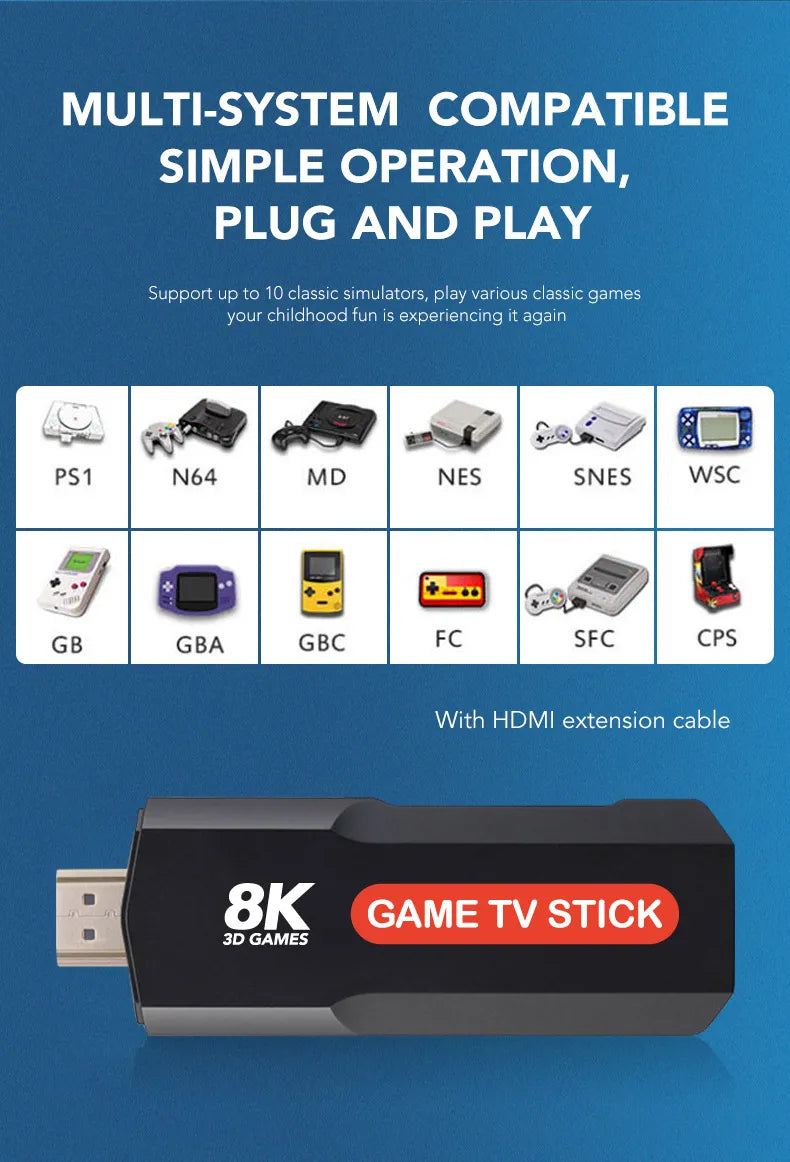 Multifunkcionalna konzola i Smart TV uređaj: Game Stick i Android TV (bez daljinskog)