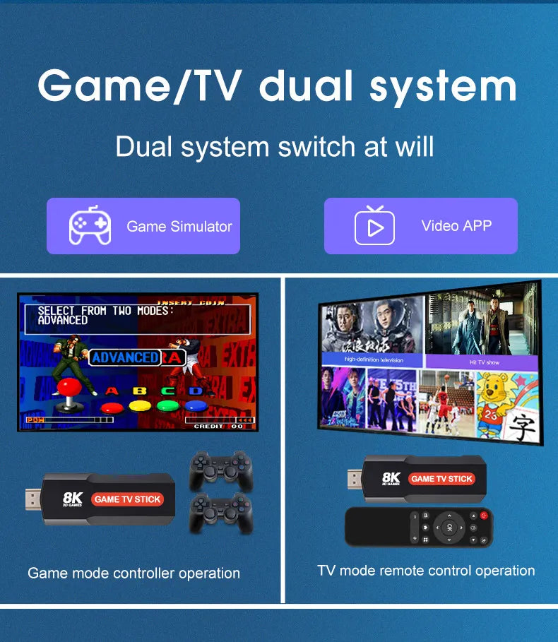 Multifunkcionalna konzola i Smart TV uređaj: Game Stick i Android TV (bez daljinskog)