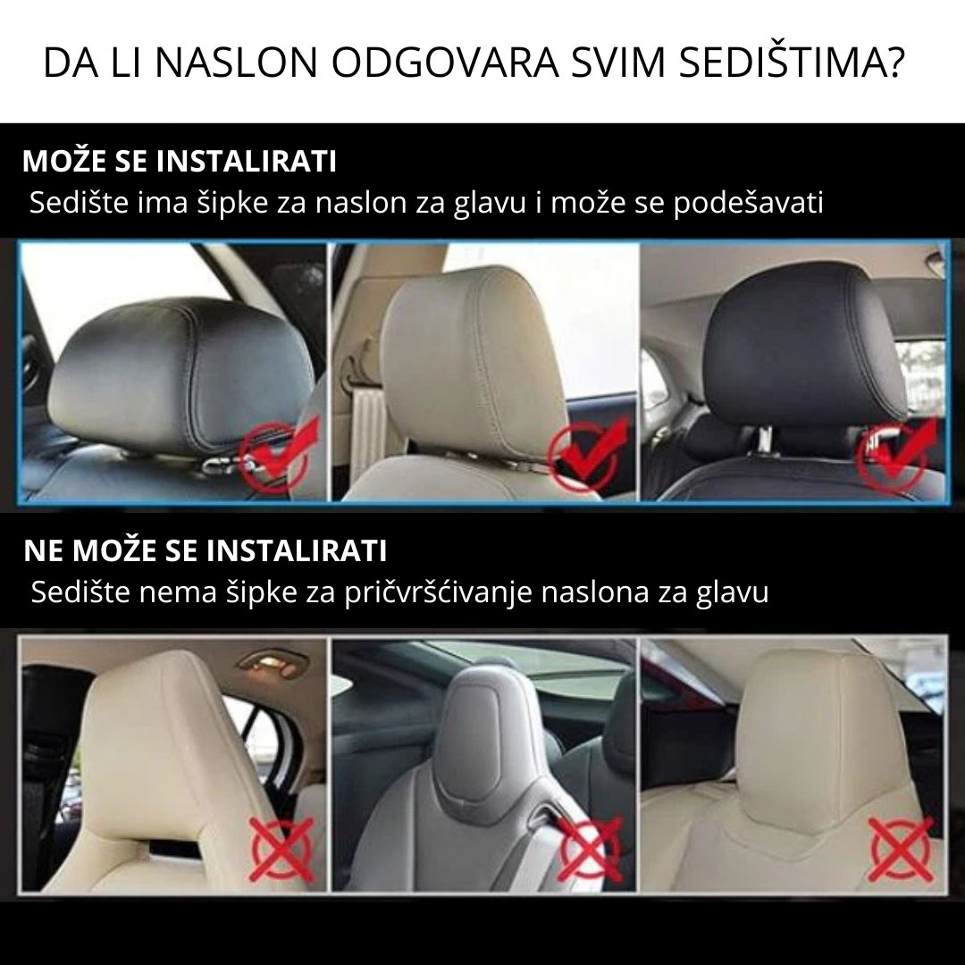 Naslon za glavu za sedišta u automobilu, ergonomska podrška za decu i odrasle