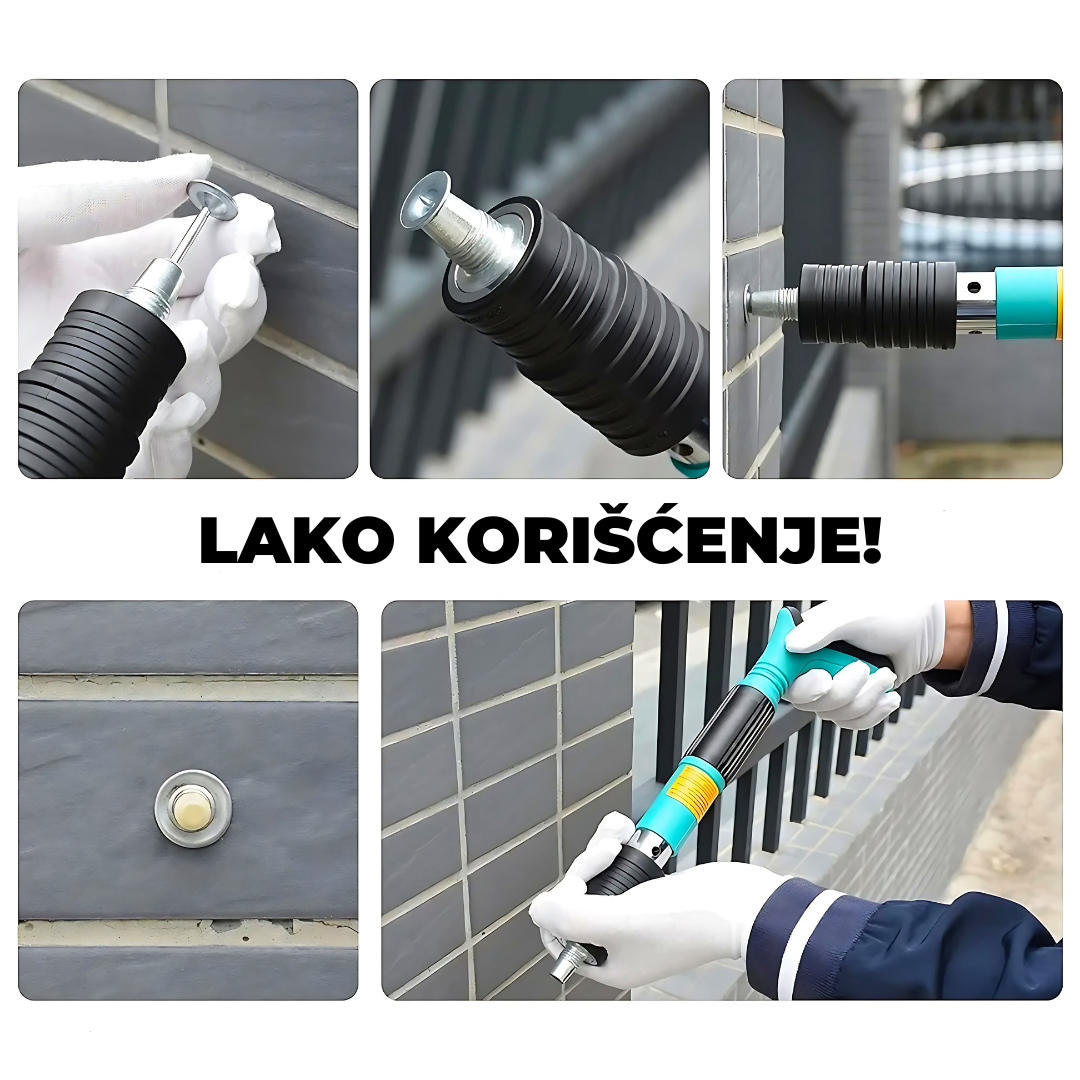 Pištolj za eksere sa dodacima