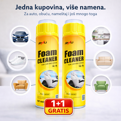 Višenamenska aktivna pena za čišćenje svih površina, 1+1 Gratis, 2x650ml, Foam Cleaner
