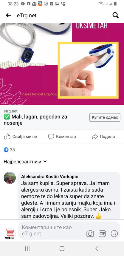 Bezkontaktni Toplomer + Pulsni Oksimetar