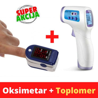 Bezkontaktni Toplomer + Pulsni Oksimetar