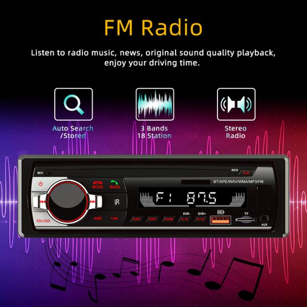 Bluetooth auto radio - MP3 plejer - LCD