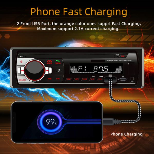 Bluetooth auto radio - MP3 plejer - LCD