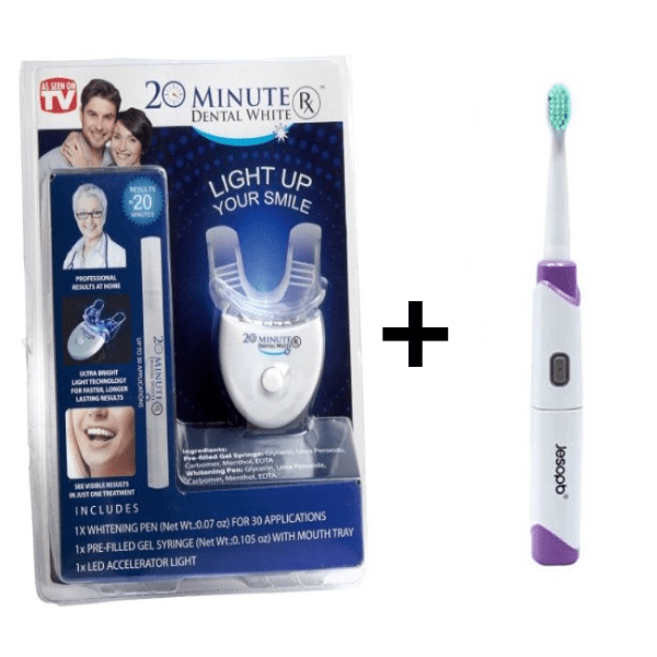 Električna četkica + Dental White Beli zubi za 20min!