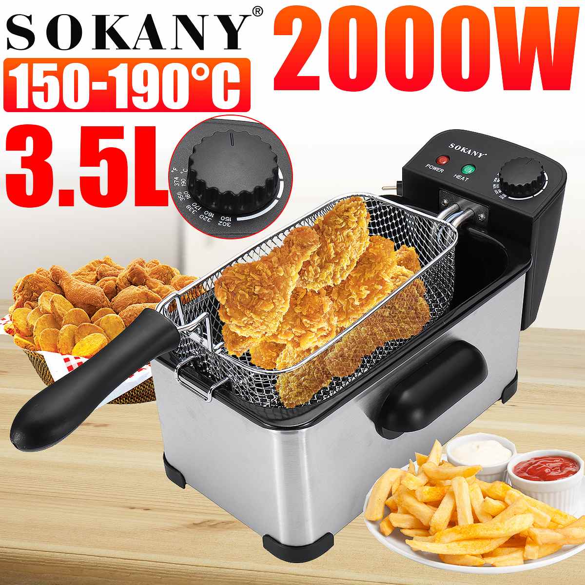 Friteza Sokany HD3302