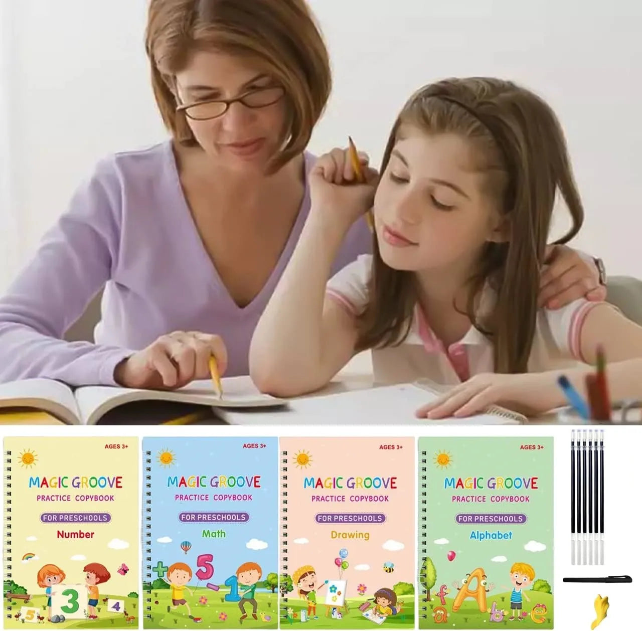 Magične vežbanke, Set od 4 magičnih vežbanki za decu