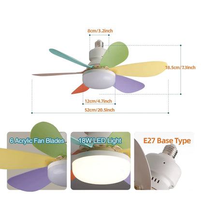Dečiji ventilator, luster sa LED svetlom