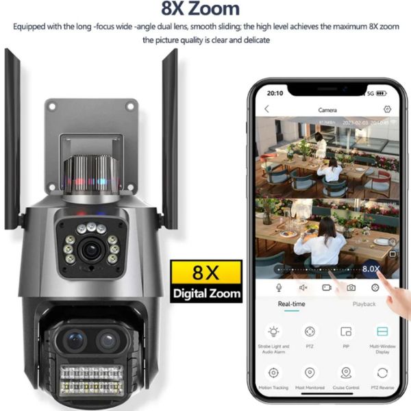 Sigurnosna Dual kamera za video nadzor sa AI detekcijom i noćnim senzorom