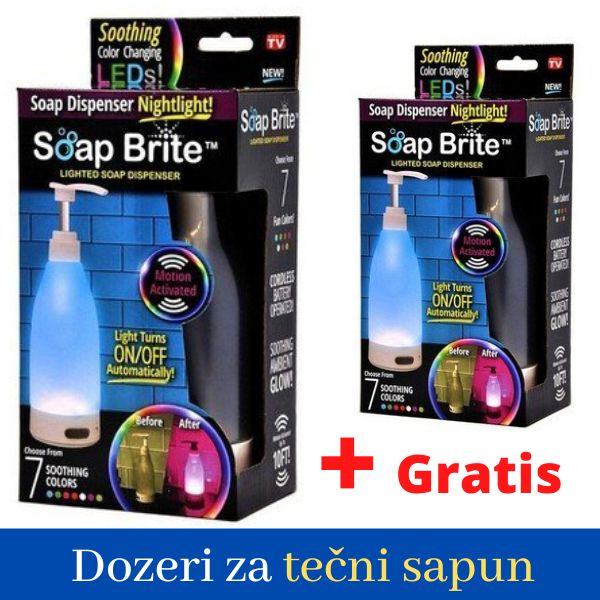 Soap Brite - Dozer za tečni sapun sa LED svetlom - kupi 1 dobij 1 GRATIS