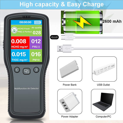 Tester kvaliteta vazduha PM2.5, PM10, AQI, HCHO, TVOC