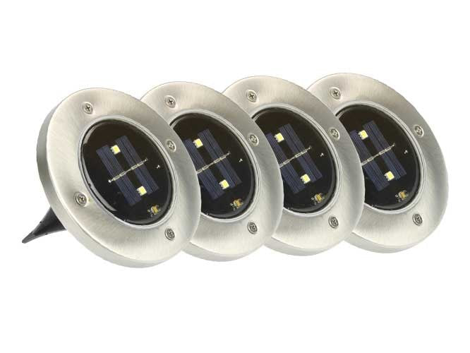 Ubodne Solarne Disk Svetiljke (set od 4) - 4 Led dioda