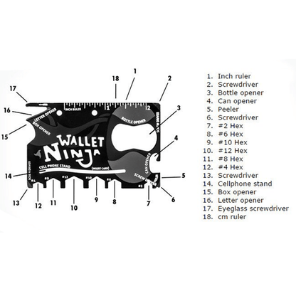 Wallet Ninja - 18 u 1 alat-kartica