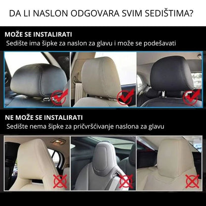 Naslon za glavu za sedišta u automobilu, ergonomska podrška za decu i odrasle