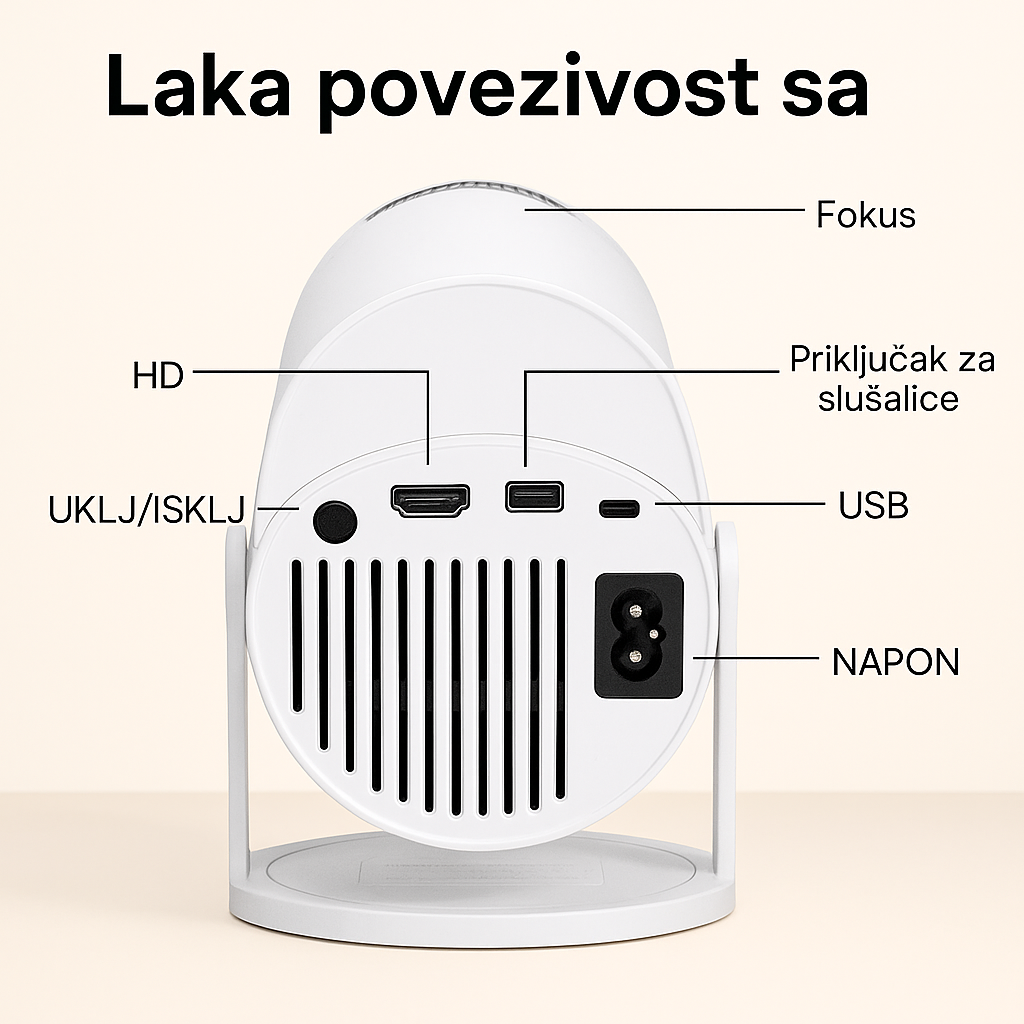 Optivio prenosivi smart projektor za kućni bioskop